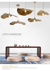 The Lotus. Gold leaf chandelier